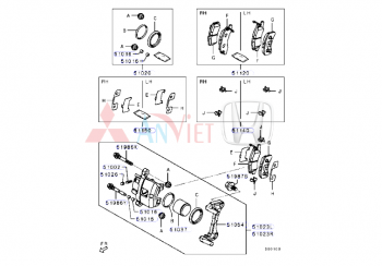 Piston phanh trước xe Mitsubishi Attrage