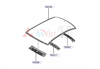 Xương đỡ tôn nóc xe Mitsubishi Attrage