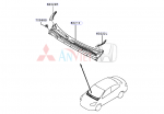 Nhựa máng nước dưới chân kính chắn gió xe Mitsubishi Attrage