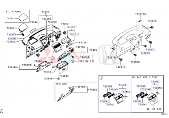 Ốp dưới táp lô xe Mitsubishi Attrage