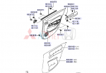 Nẹp chân kính trong cửa sau xe Mitsubishi Attrage