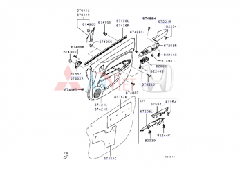 Tay mở cửa trong xe Mitsubishi Attrage