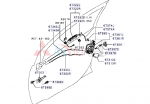 Dây giật tay mở cửa trong trước xe Mitsubishi Attrage