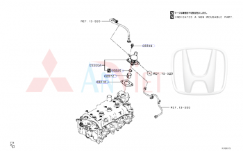 Gioăng Bơm cao áp nhiên liệu lắp trên mặt máy Mitsubishi Destinator DST 1460A142