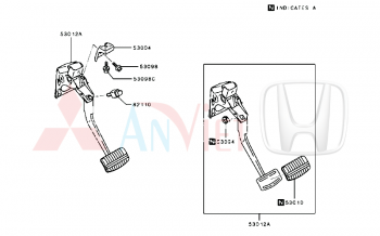 Cao su đệm bàn đạp phanh Mitsubishi Destinator DST MR334969