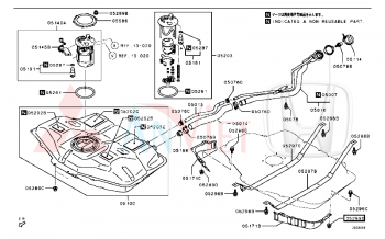 Ốp bảo vệ chắn bụi bình xăng nhiên liệu Mitsubishi Destinator DST 1706A136