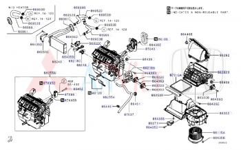 Trở quạt điều hòa trong táp lô Mitsubishi Destinator DST 27761B000P