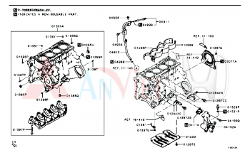Vòi tưới phun dầu nhớt đáy các te vào piston Mitsubishi Destinator DST 1228A111