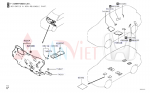 Tấm nỉ cách nhiệt chống nóng khoang máy và ca bin Mitsubishi Destinator DST 67900C010P