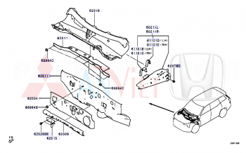 Xương vách khoang máy và ca bin Mitsubishi Destinator DST 67050B000P