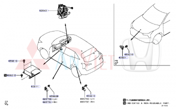 Cảm biến va chạm, kích nổ túi khí đầu xe Mitsubishi XForce 98581B000P