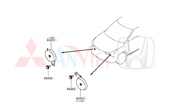 Còi đĩa xe Mitsubishi XForce 25610B000P 25620B000P