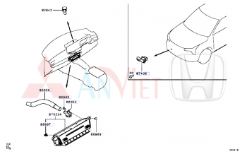 Cảm biến nhiệt độ trong xe Mitsubishi XForce 7825A134