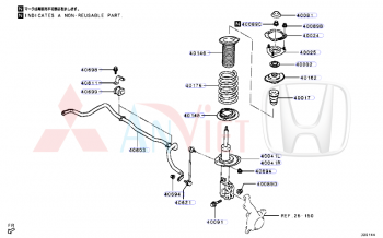 Thanh giằng cân bằng ngang trước xe Mitsubishi Xforce 54611B000P