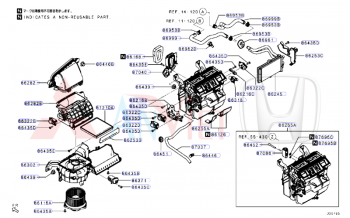 Vỏ hộp đựng quạt lồng sóc trong táp lô Mitsubishi XForce 27235B030P