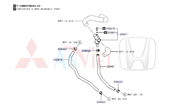 Ống tuy ô cao su làm mát dầu số sinh hàn xe Mitsubishi Xforce 2922B468