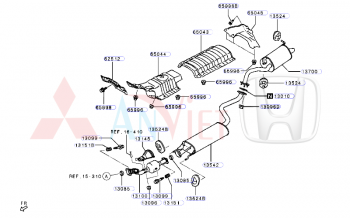 Tấm chắn nhiệt ống xả sàn trước xe Mitsubishi Xforce