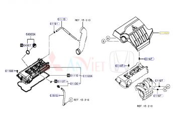 Ống thở nắp cò xe Mitsubishi Xpander