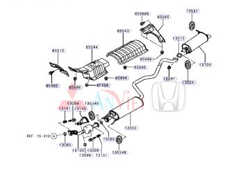 Tấm chắn nhiệt ống xả sàn trước xe Mitsubishi Xpander