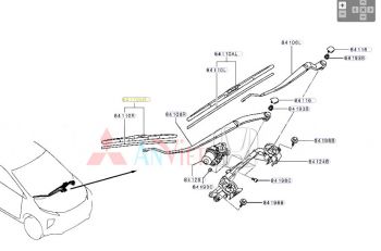 Cơ cấu gạt mưa trước Mitsubishi Xpander