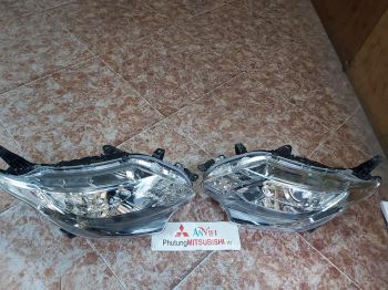 Đèn pha xe Mitsubishi Triton 2016-2018 mý đen có xenon