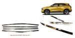 Bộ nẹp chân kính phía trên Mitsubishi Xforcer 2024- 2026, Nẹp chân kính mạ Chrome phía trên Xforcer, bộ nẹp chân kính cong C phía trên cánh cửa , 1 bộ 6 miếng 
