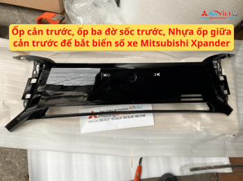 Ốp cản trước, ốp ba đờ sốc trước, Nhựa ốp giữa cản trước để bắt biển số xe Mitsubishi Xpander